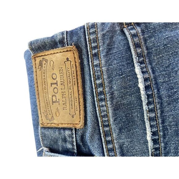 Polo Ralph Lauren Men's Blue Long Bootcut Medium Wash Denim Jeans Size 42/30 - Picture 9 of 9